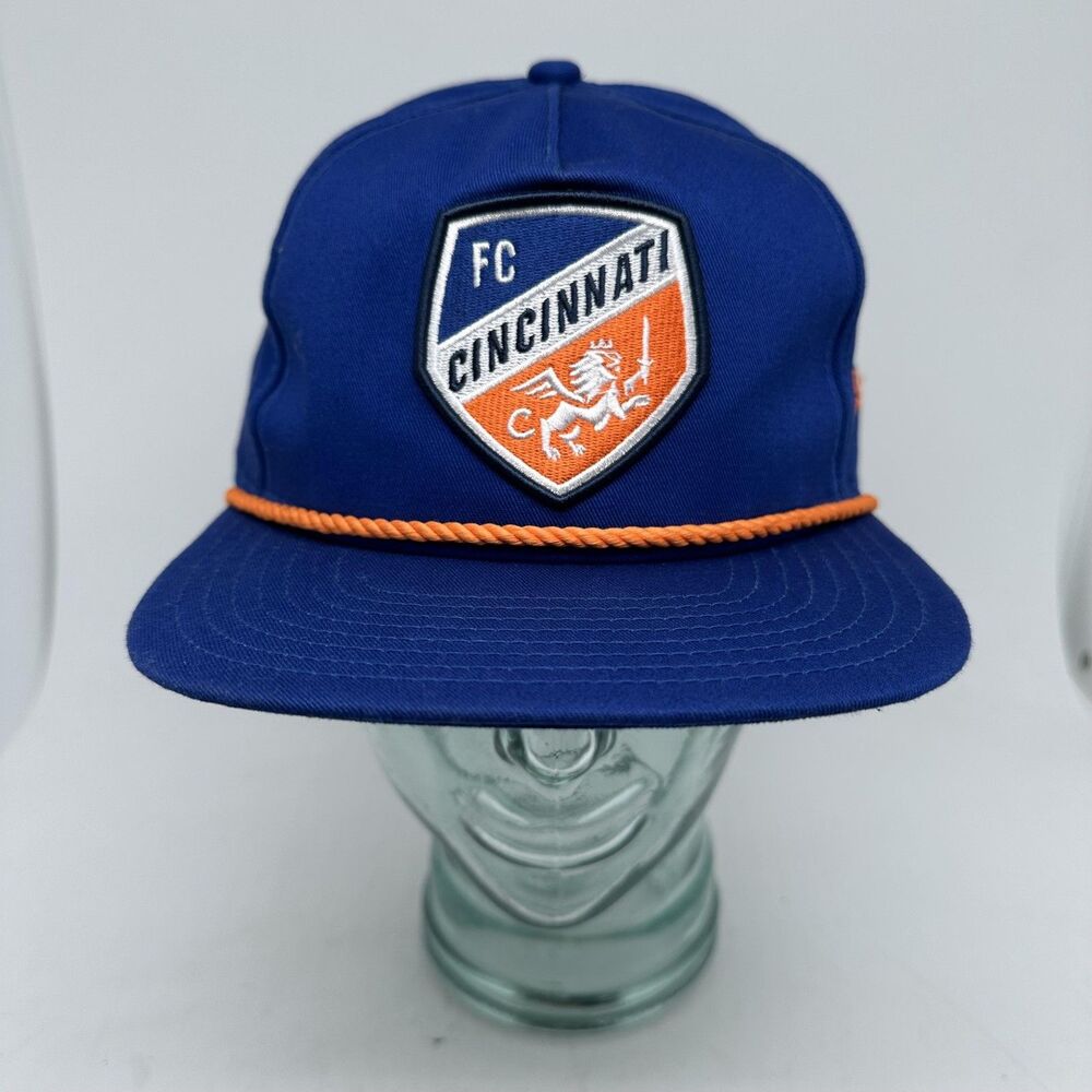 FC Cincinnati Hat Cap Snap Back Mens One Size Blue Orange MLS Soccer New Era